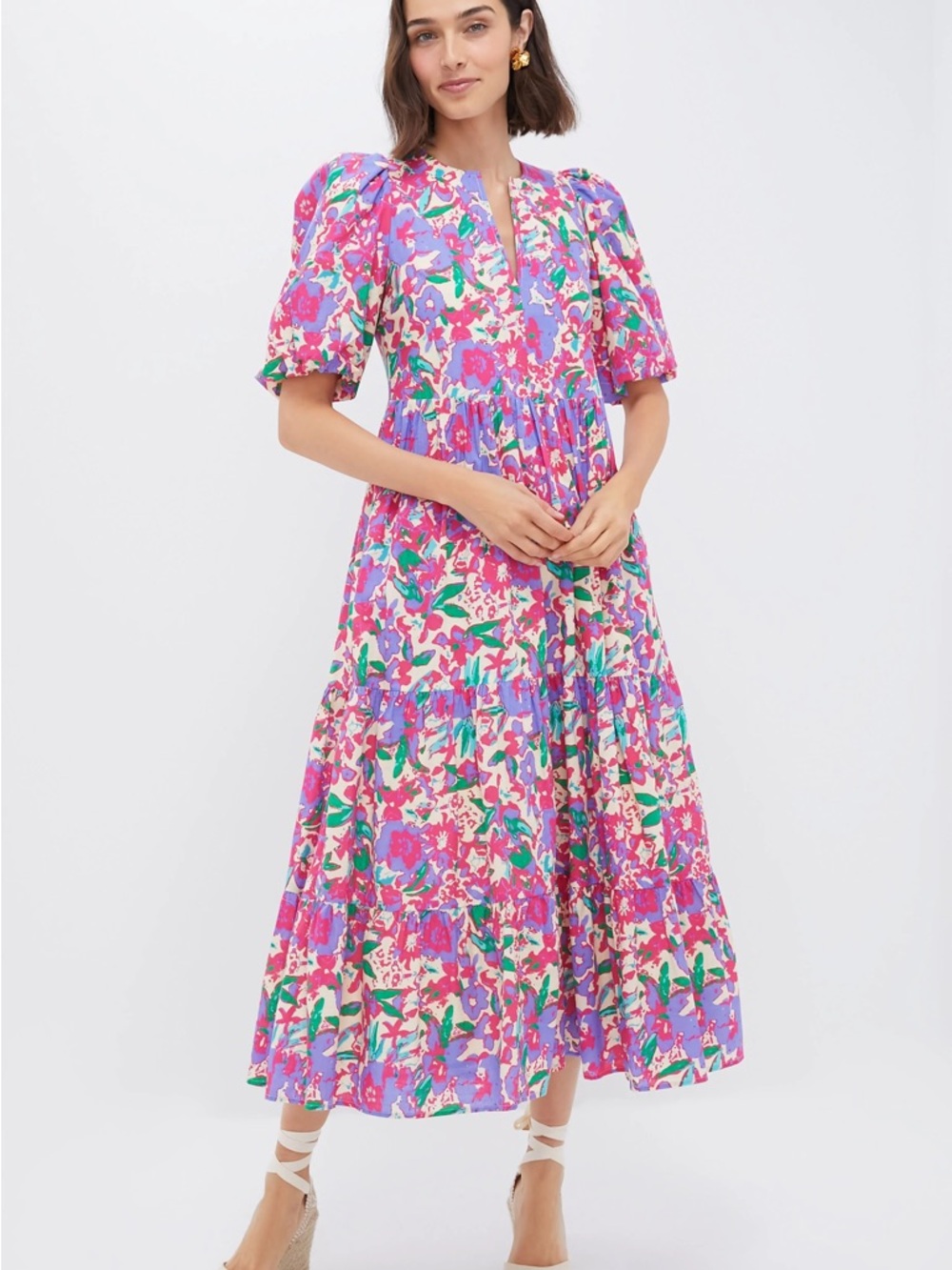 NWT Tuckernuck Hyacinth House Magenta Multi Floral Cisco Maxi Dress